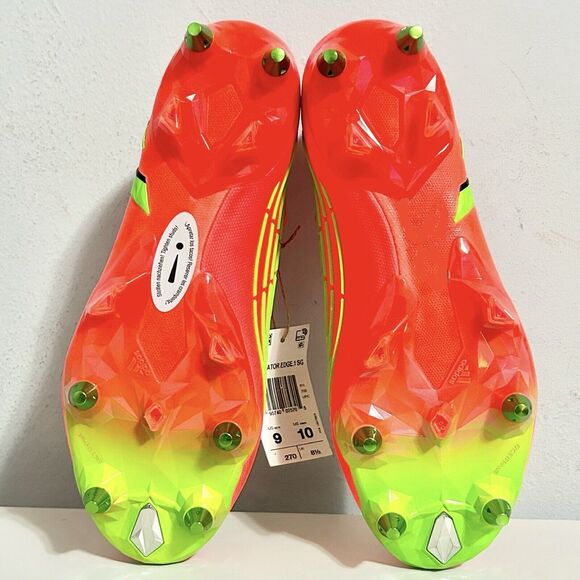 Adidas Predator Edge.1 SG “Solar Red Green” Men’s Size 7.5-10.5 Soccer Cleats - Picture 7 of 13